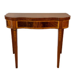 Antique Hepplewhite Inlaid Mahogany Expanding Console Card Table