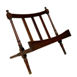 Vintage Traditional English Mahogany Magazine Rack