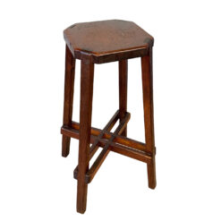 Antique Arts & Crafts Wood Octagonal Plant Stand Table