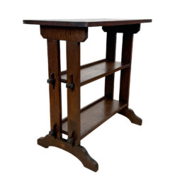 Antique Roycroft Arts & Crafts Little Journeys Quartersawn Oak Bookshelf