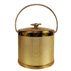 Mid-Century Hollywood Regency Brass Ice Bucket