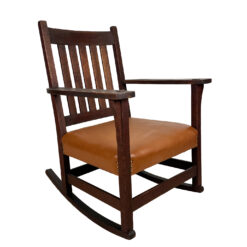 Antique Arts & Crafts Quartersawn Oak Rocking Chair