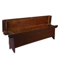 Antique 65" Farmhouse Pine Flip Top Storage Bench