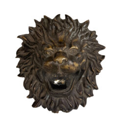 Vintage Victorian Architectural Cast Brass Lions Head Wall Art