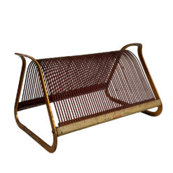 Mid-Century Gold Metal 45 Vinyl Record Rack Holder