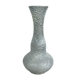 Mid-Century 12" Atomic Lava Spackle Gray Vase by Royal Haeger