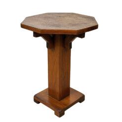 Antique Arts & Crafts Octagonal Plant Stand Pedestal Table