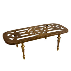 Vintage Traditional Brass Footed Plant Stand Trivet