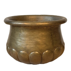 Antique 18" Italian Brass Scalloped Planter