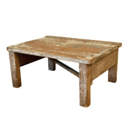 Antique Primitive Farmhouse Wood Step Foot Stool