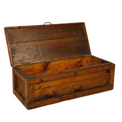 Antique Large Primitive Farmhouse Pine Storage Tool Chest