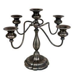 Antique Victorian Silver Plate Rotating Candelabra Candlestick Holder