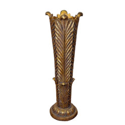 Vintage Hollywood Regency Rococo Palm Leaf Floor Urn Vase - 28"