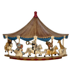 Vintage 1979 Circus Animal Carousel Wall Hanging Sculpture - 22"