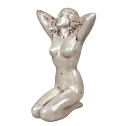Vintage 12" Art Deco Nude Women Iridescent Ceramic Sculpture