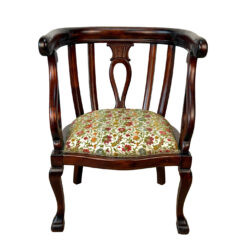 Antique Traditional Edwardian Mahogany Parlor Club Chair