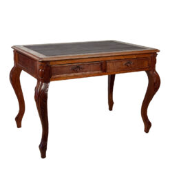 Antique Georgian Walnut Leather Top Library Office Writing Desk