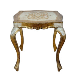 Vintage Italian Rococo Gold Giltwood Side Table