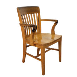 Antique Quartersawn Oak Library Bankers Desk Arm Chair