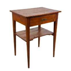 Antique Primitive Farmhouse Pine Single Drawer Side Table