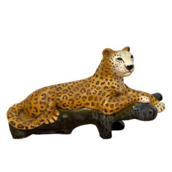 Vintage 25" Hollywood Regency Leopard Figural Statue Sculpture
